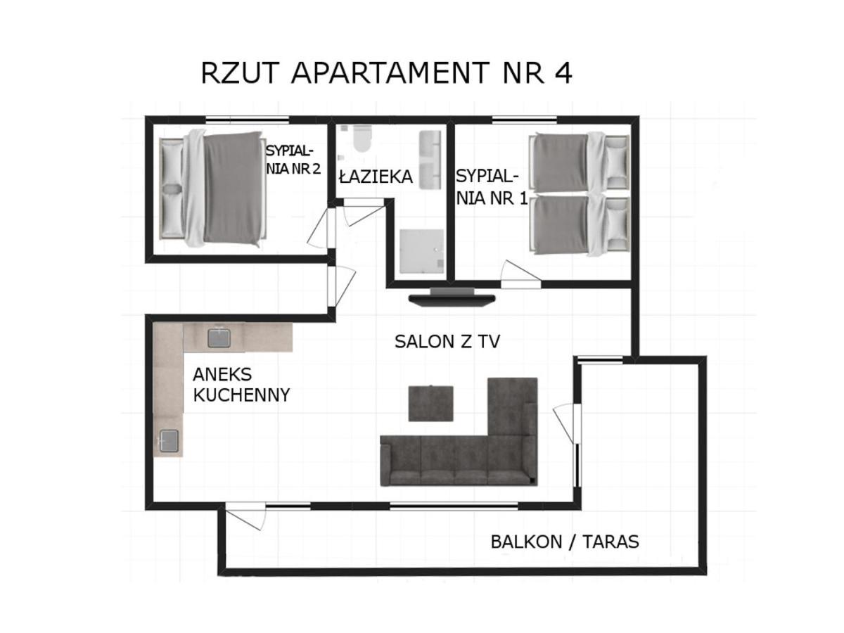 Apartament Nr 4 U Miska Z Dwoma Sypialniami 扎科帕内 外观 照片